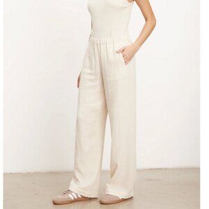 Velvet Jerry Cotton Gauze Cream Pant, Sz. Large